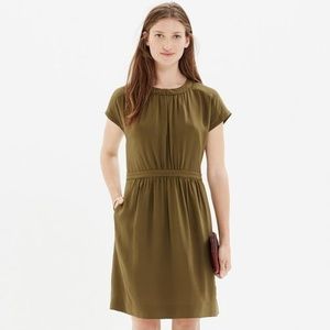 Madewell Green Silk Dress